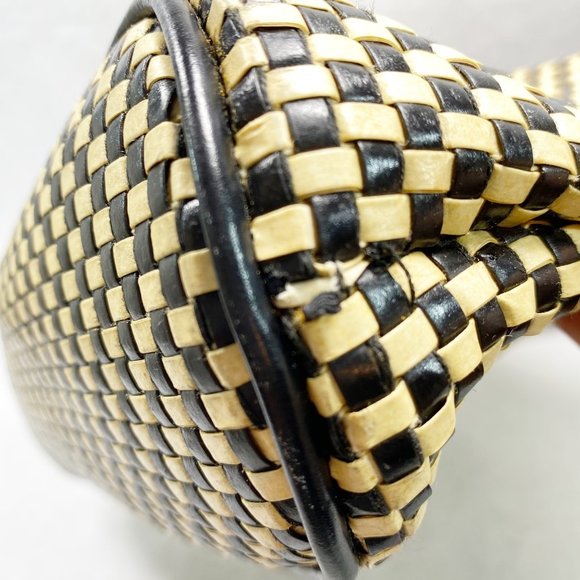 EXIMIOUS London Black & Cream Woven Tote - Picture 9 of 11